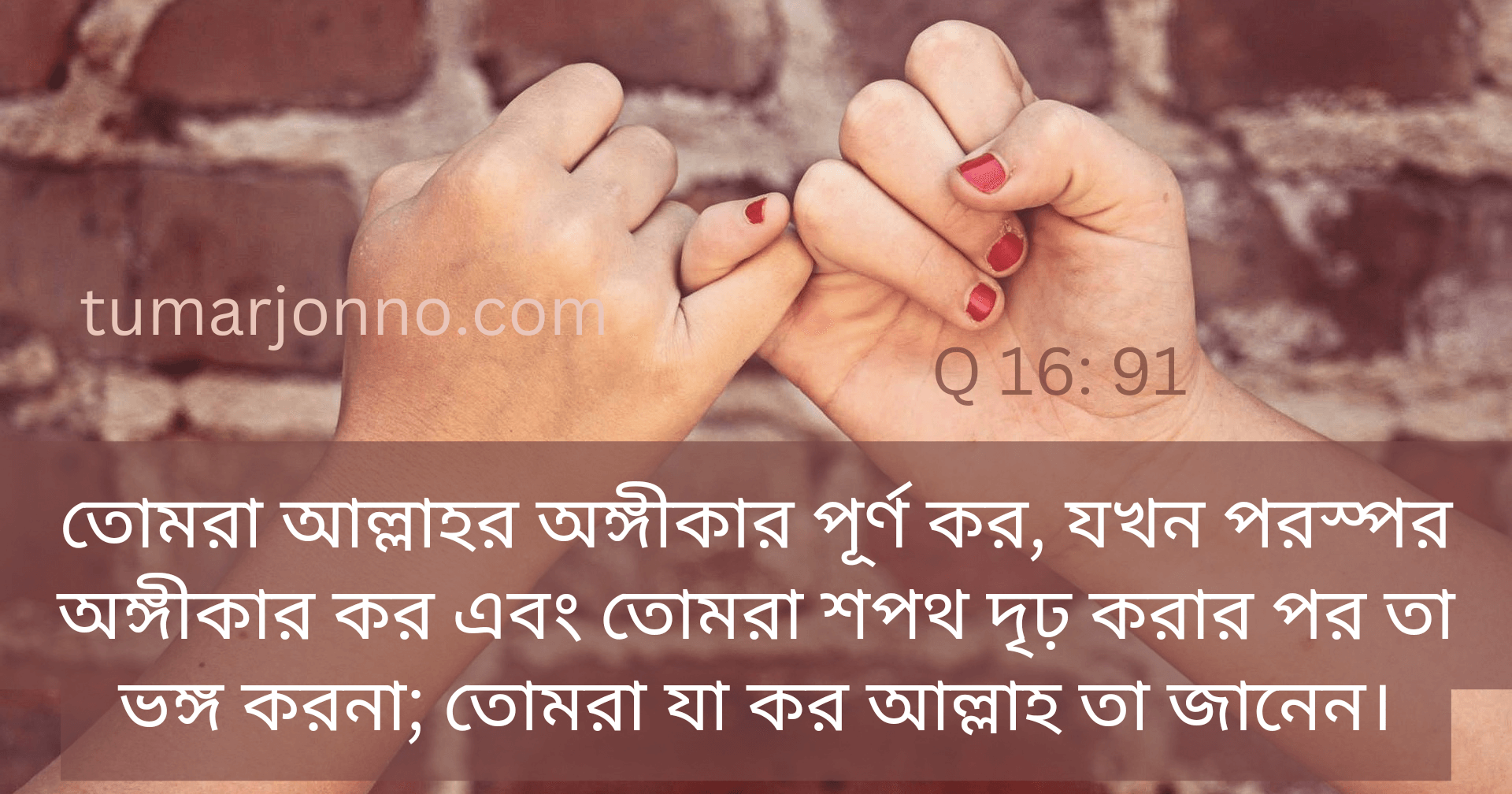 তোমরা আল্লাহকে জামিন করেছ।